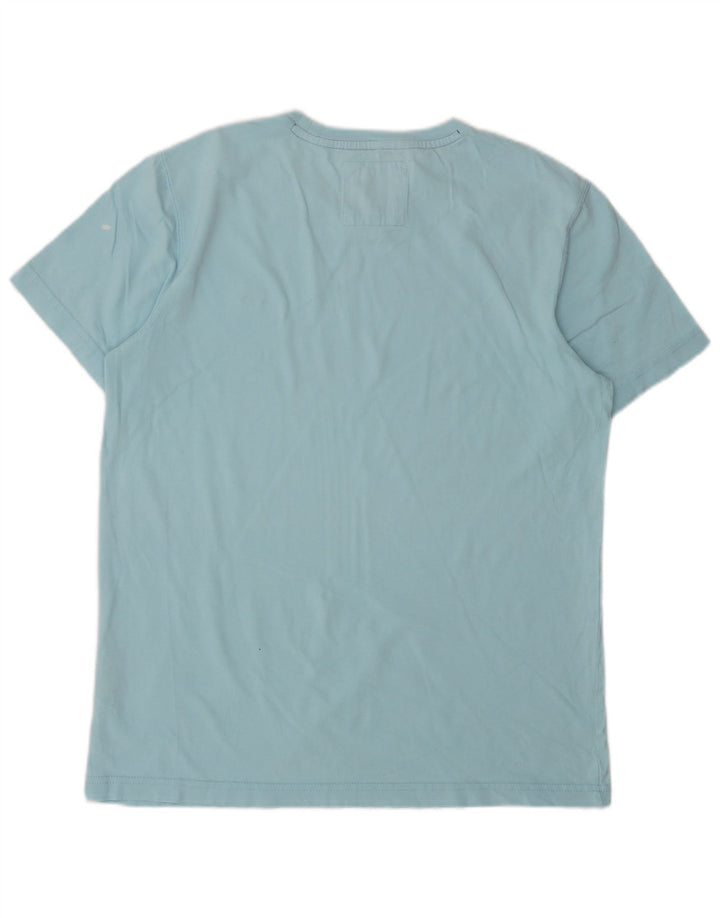 Crew Clothing Męski T-shirt Top Mały Niebieski Bawełniany