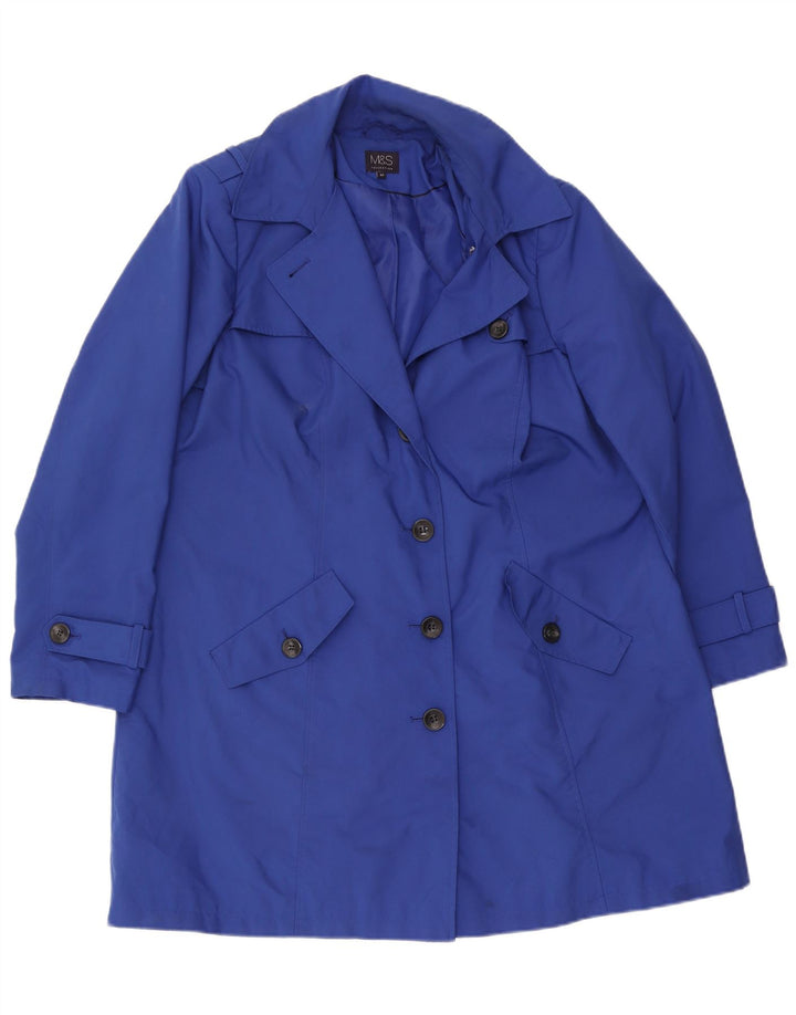 Marks & Spencer Damski trencz UK 20 2XL Niebieski poliester