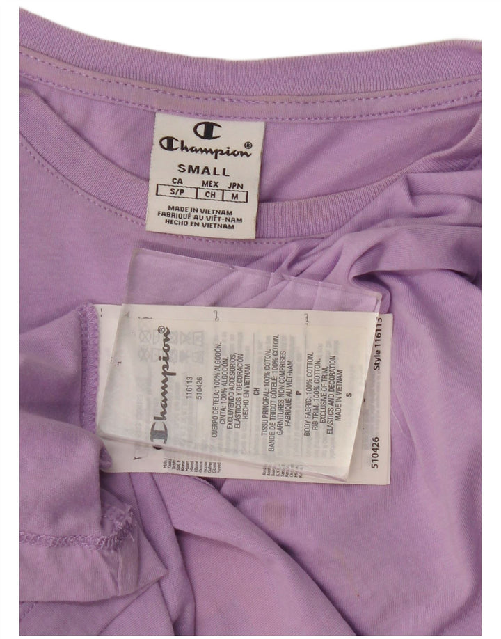 Damska koszulka o kroju oversize z grafiką Champion Top UK 10 Small Purple