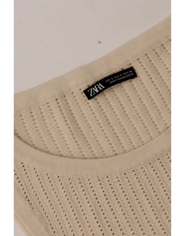 Bezrękawnik damski Zara UK 8 Small Beżowy