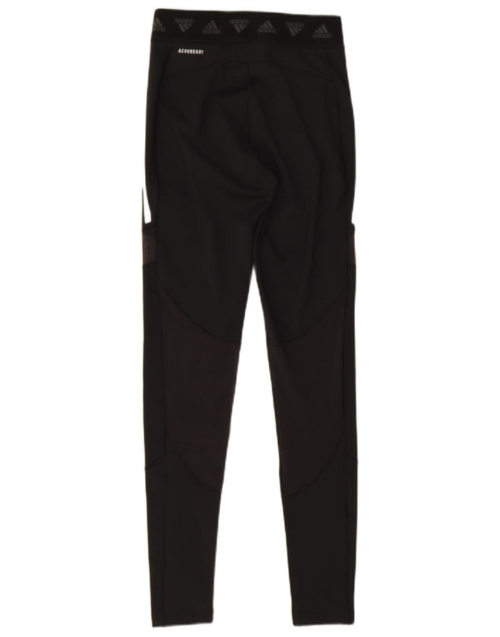 Damskie legginsy Adidas Aeroready UK 8/10, małe, czarne, poliestrowe