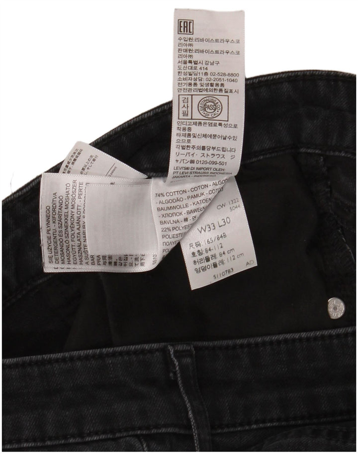 Damskie jeansy LEVI'S 721 z wysokim stanem W33 L30 Szara bawełna