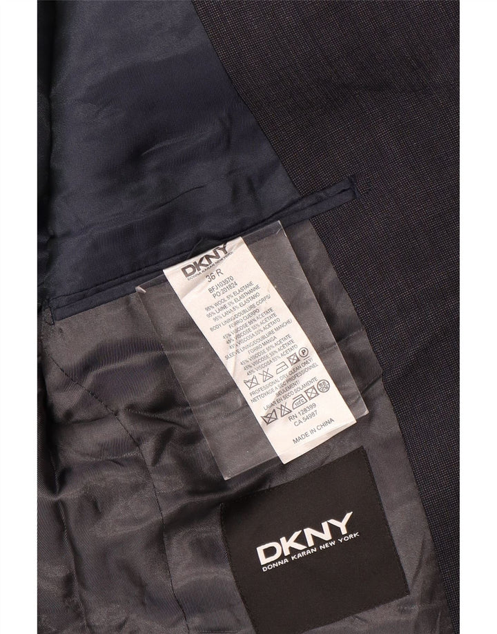 DKNY Męska marynarka zapinana na 2 guziki UK 36, mała granatowa