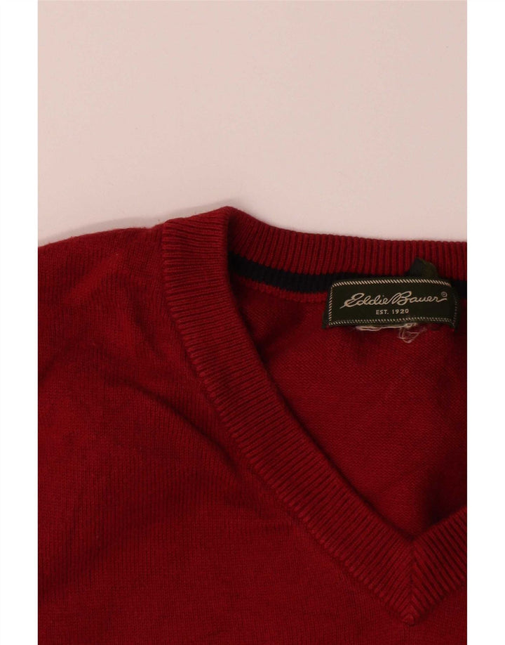 Męski podkoszulek bez rękawów Eddie Bauer w kolorze średniego burgunda, bawełniany