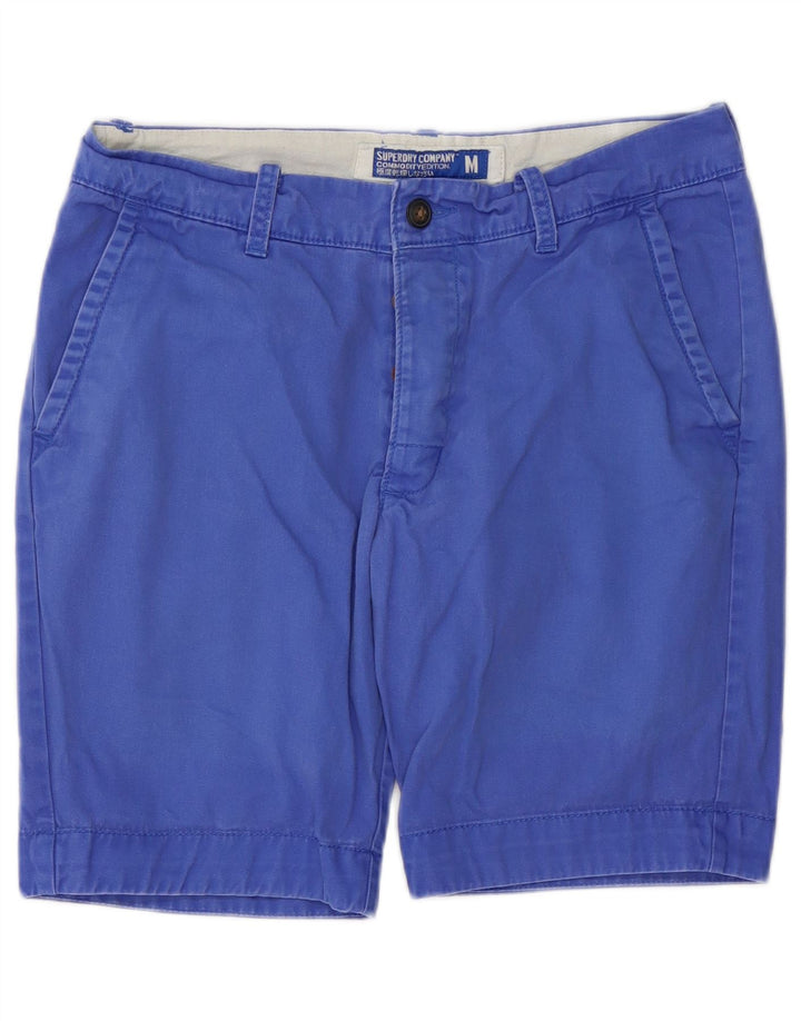 SUPERDRY Męskie spodenki Chino Medium W32, niebieska bawełna