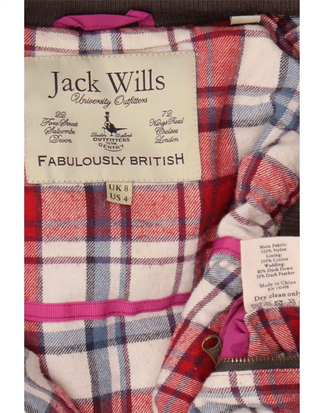 Damska wyściełana kamizelka JACK WILLS UK 8, mała, szary nylon