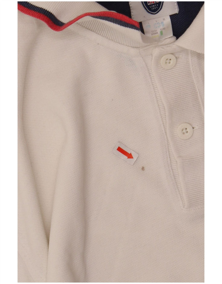 Męska koszulka polo Reebok, duża, biała, bawełniana