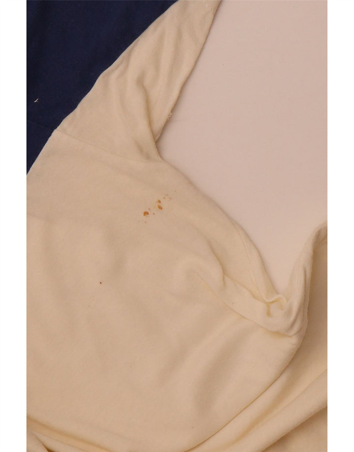 Męska koszulka z grafiką COLMAR Top, bawełniana, średnia, biała, z blokami kolorów