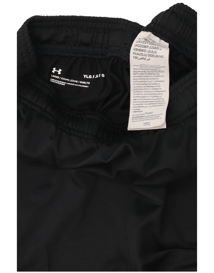 Chłopięce spodnie dresowe Under Armour na 11-12 lat, duże, czarne, poliestrowe