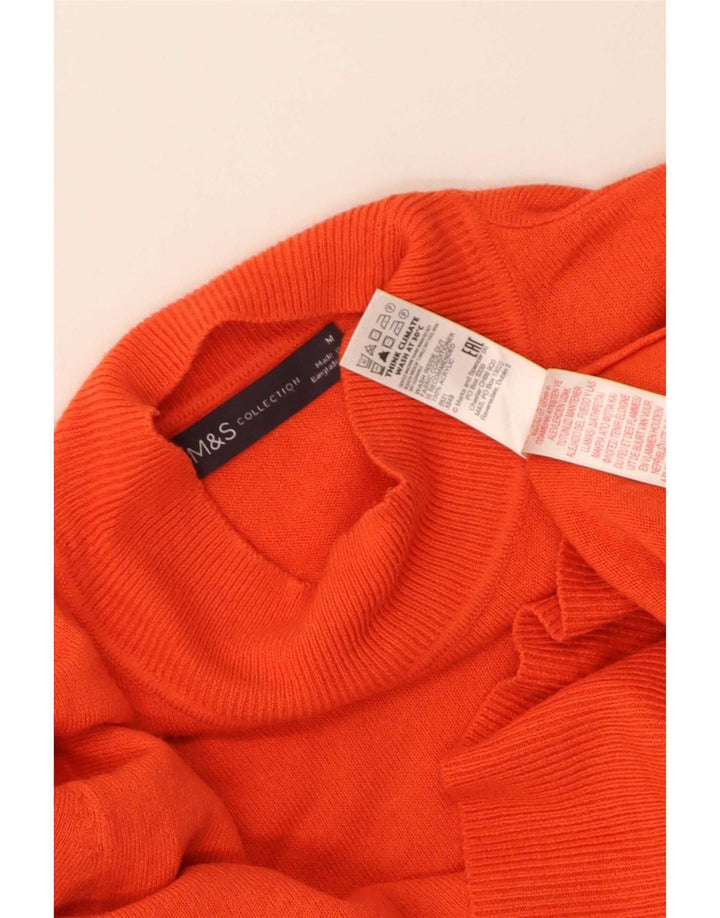 Marks & Spencer Damski sweter z golfem UK 14, średni pomarańczowy