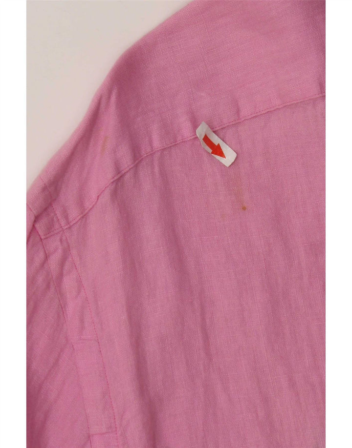 Koszula męska Polo Ralph Lauren, średnia, różowa lniana