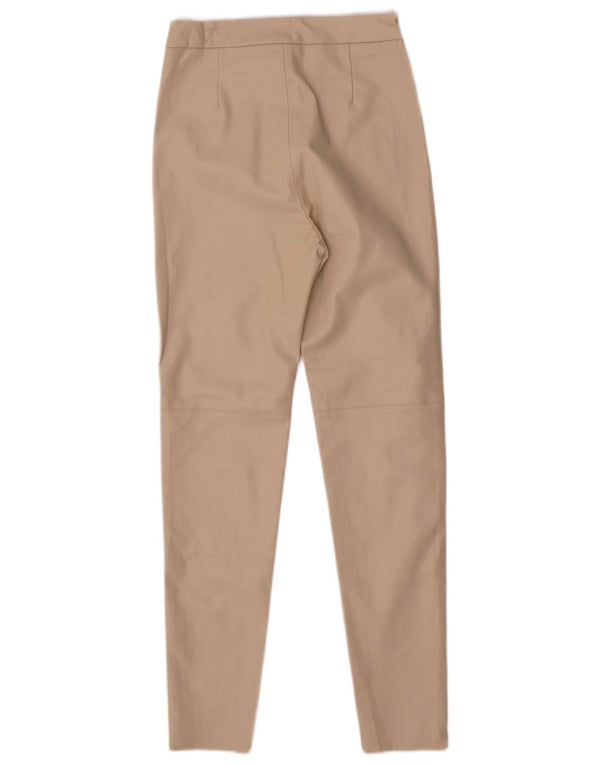 Damskie legginsy ze sztucznej skóry Zara XS W24 L27 Beżowy poliuretan