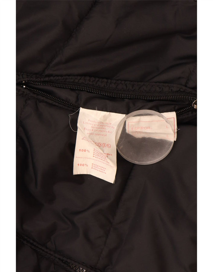 Męska ocieplana kurtka Kappa UK 40, duża, czarna, poliamidowa