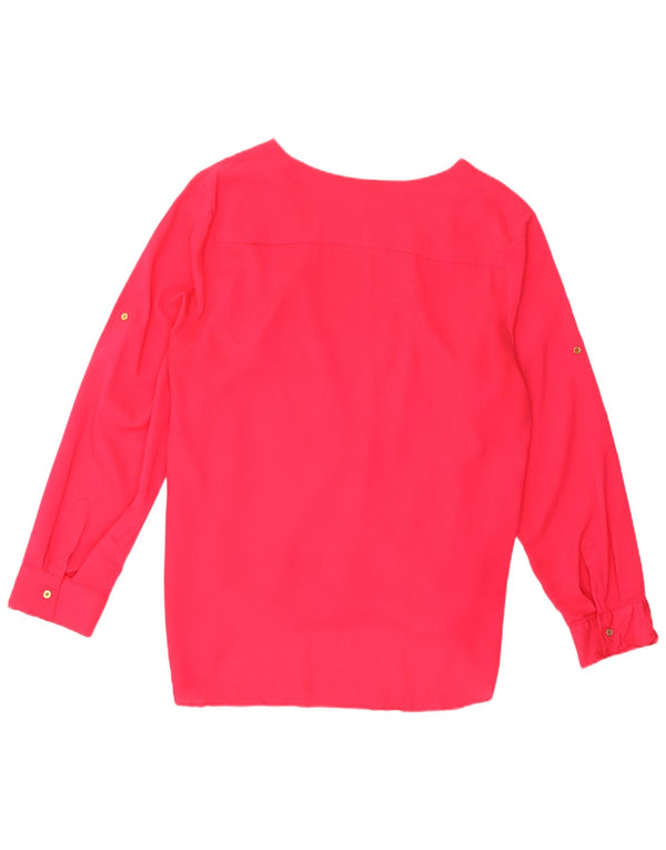 Damska bluzka z długim rękawem Calvin Klein, UK 18 XL, różowy poliester