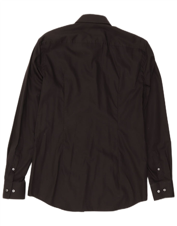 Koszula męska Hugo Boss Slim Fit, rozmiar 39, średnia czarna, bawełniana