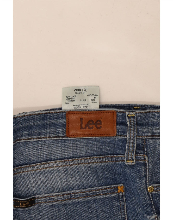 Damskie jeansy LEE Scarlett Slim W30 L28 Niebieskie bawełniane