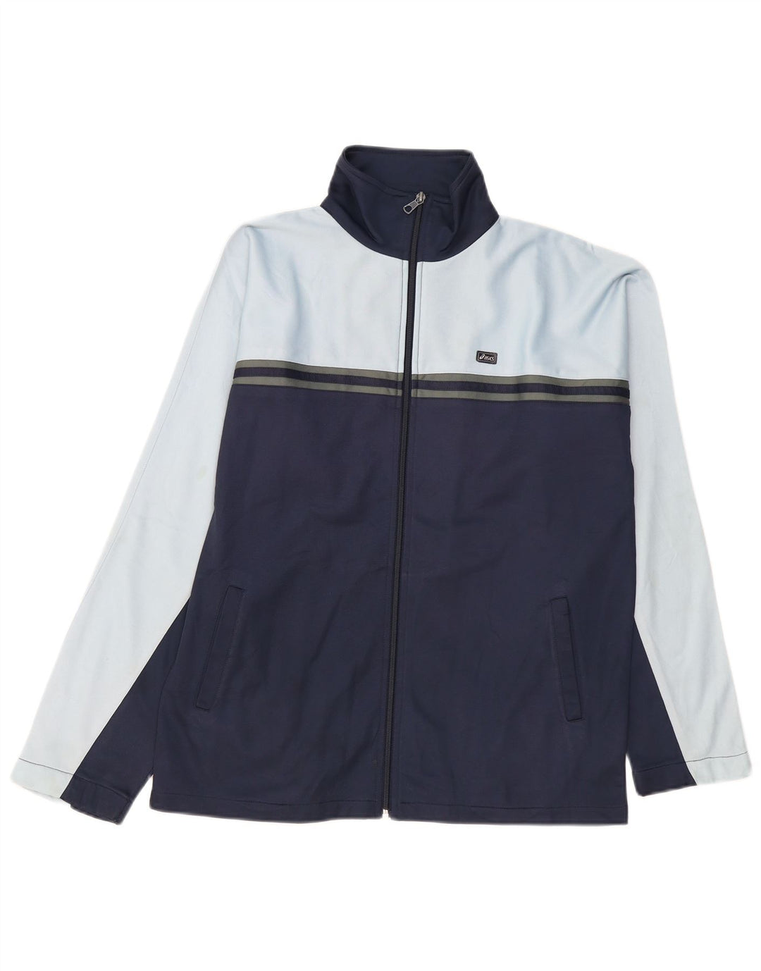 Męska bluza dresowa Asics, średnia granatowa, blok kolorów
