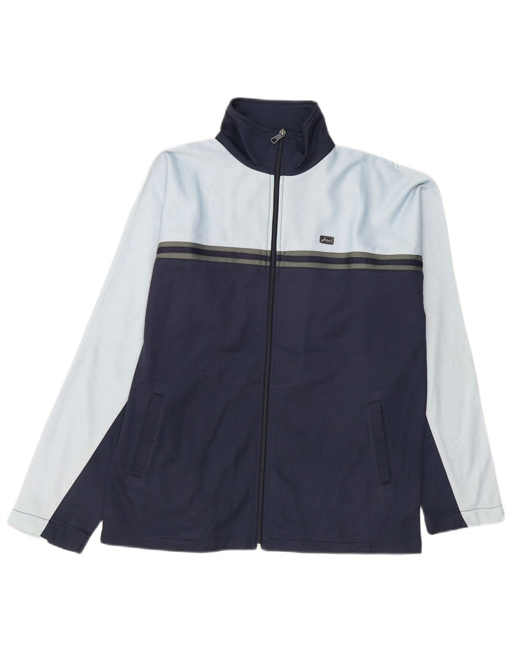 Męska bluza dresowa Asics, średnia granatowa, blok kolorów