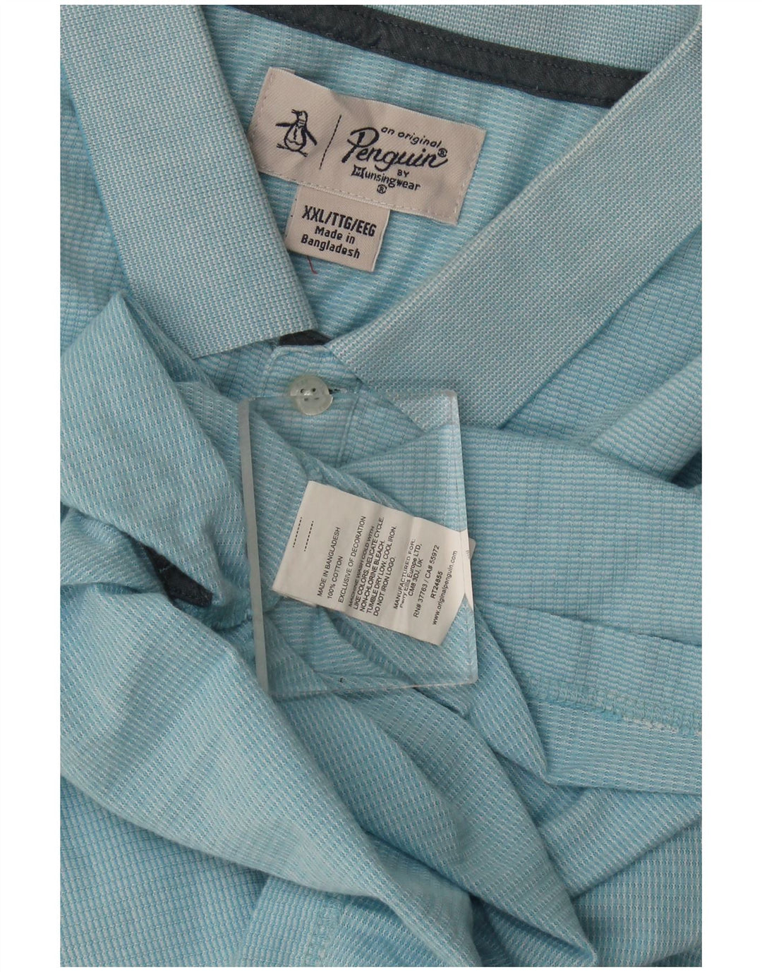 Męska koszulka polo Penguin 2XL, niebieska, bawełniana