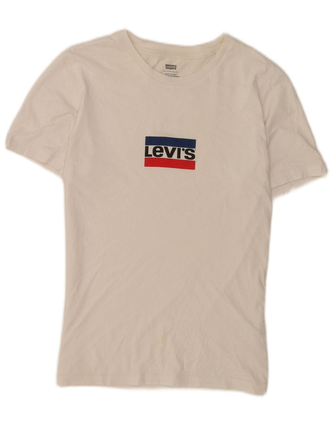 Męski T-shirt z grafiką Levi's Top XS, biała bawełna