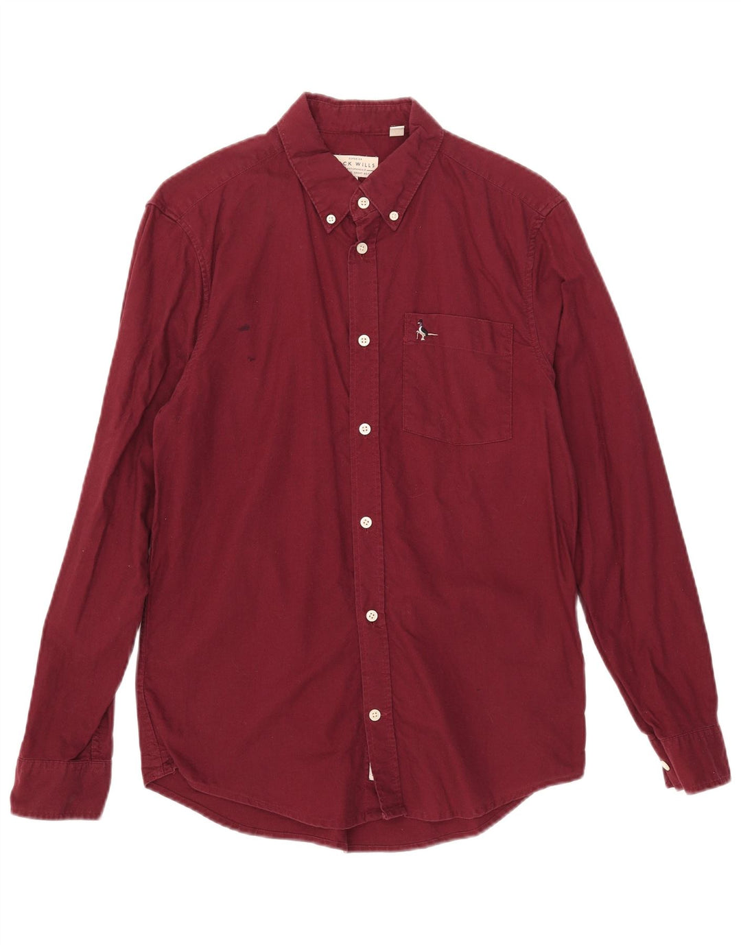 Koszula męska Jack Wills o dopasowanym kroju, mała, bordowa, bawełniana