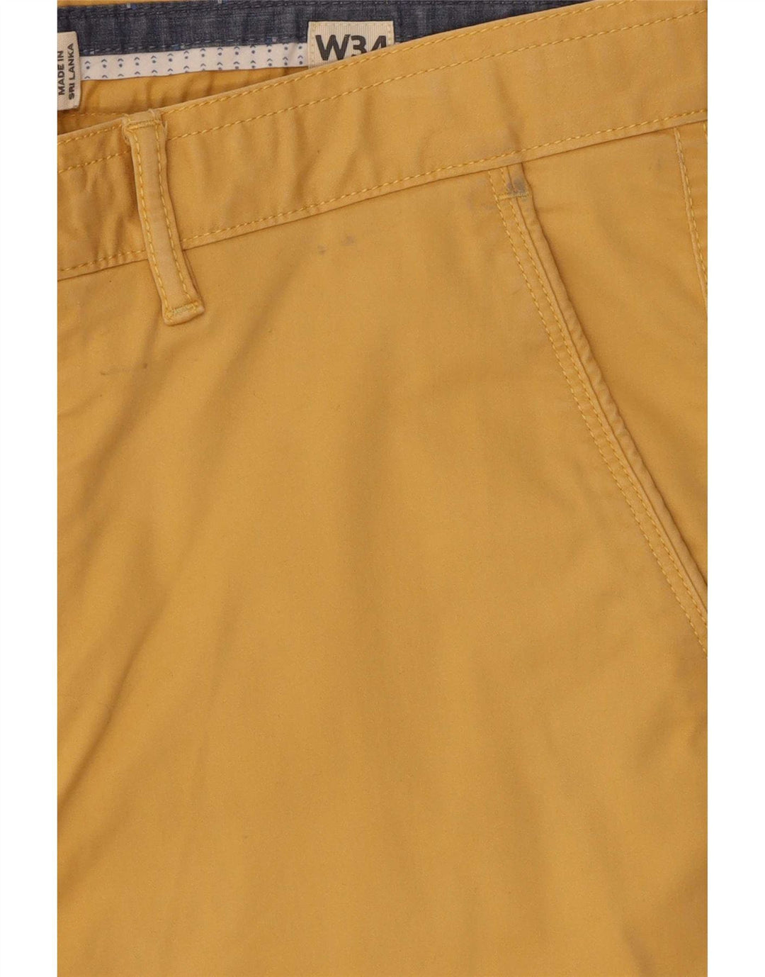 Męskie spodenki Chino Fat Face W34, duże, żółte, bawełniane