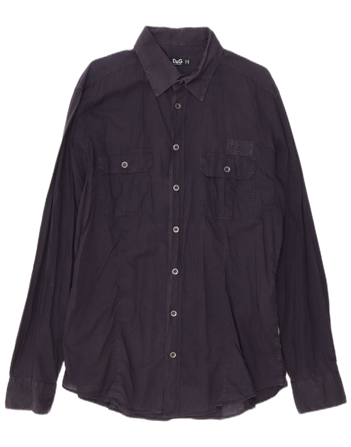 Koszula męska Dolce & Gabbana, średni kolor granatowy