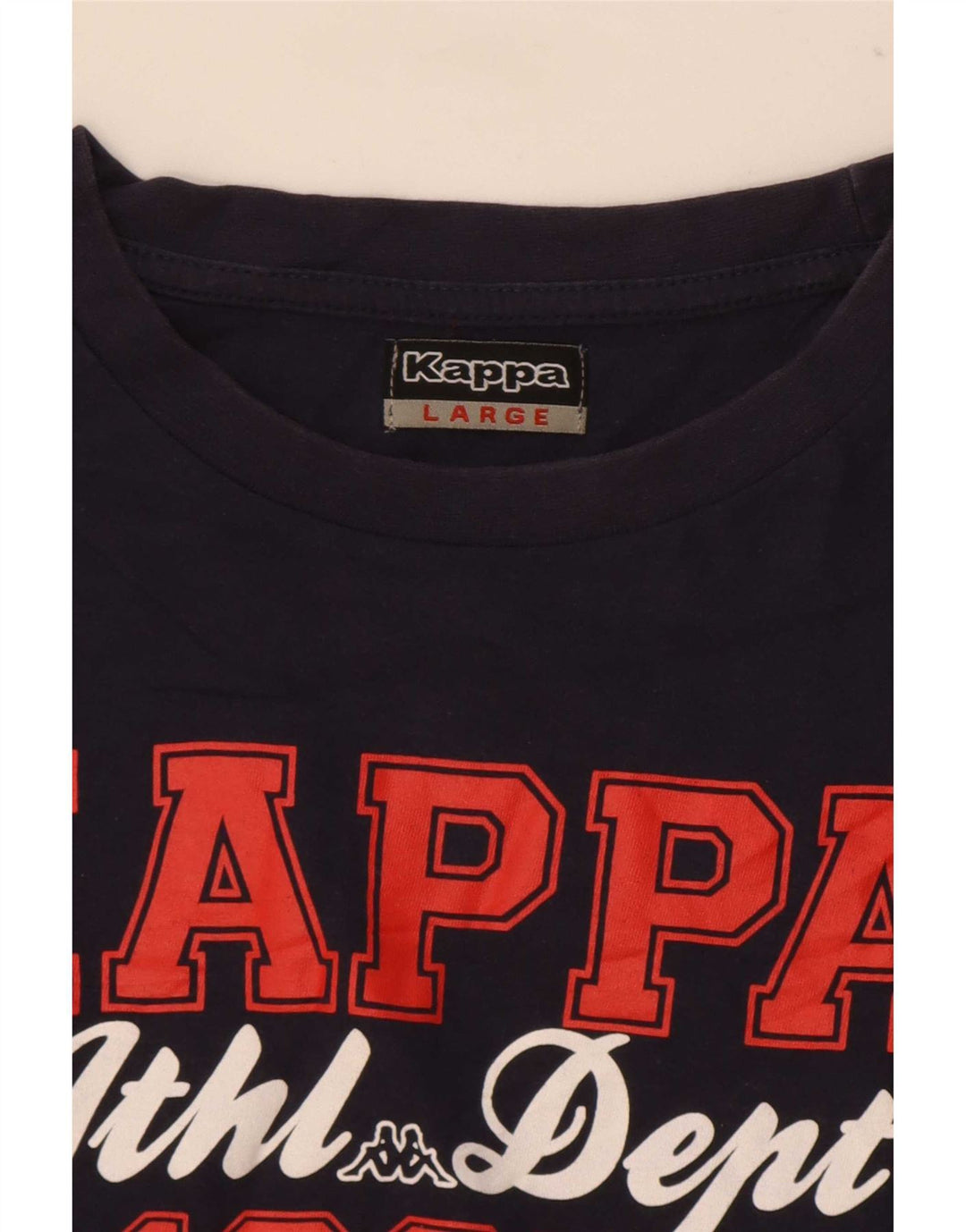 Męski T-shirt z grafiką Kappa, duży, granatowy