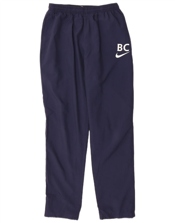 NIKE Mens Dri Fit Tracksuit Trousers Medium  Navy Blue Polyester