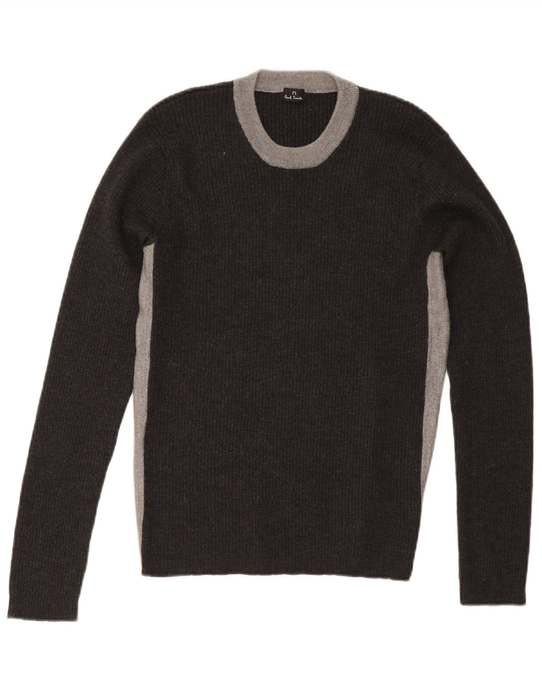 Damski sweter Paul Smith z okrągłym dekoltem, UK 12, średni szary, blok kolorów