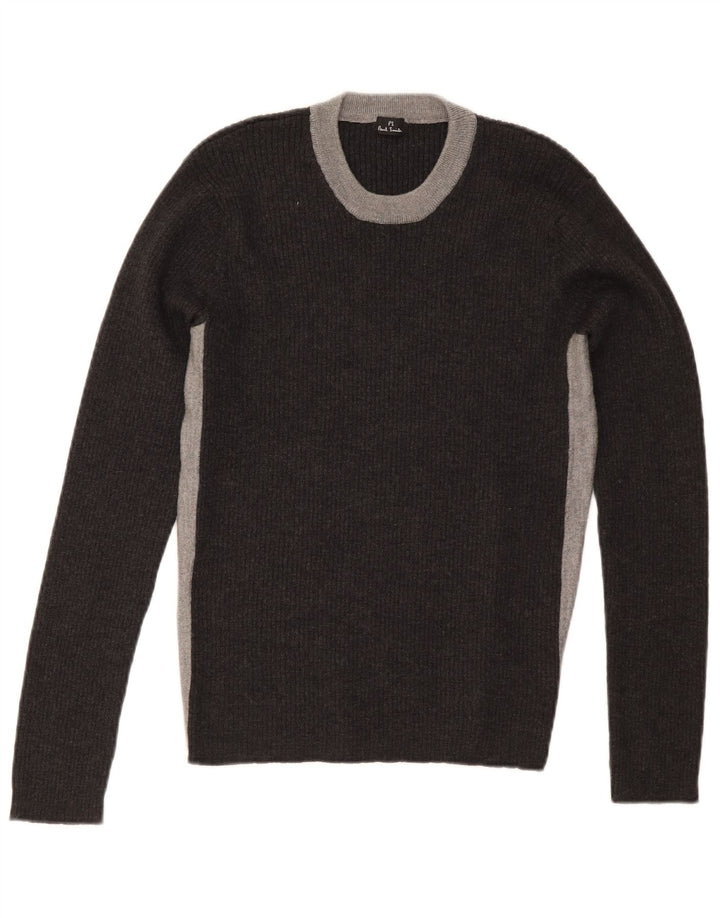 Damski sweter Paul Smith z okrągłym dekoltem, UK 12, średni szary, blok kolorów