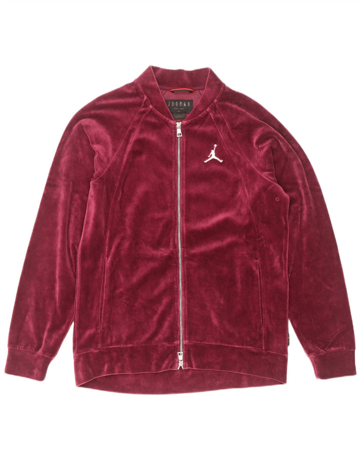 Jordan Mens Tracksuit Top Jacket Medium Burgundy Cotton