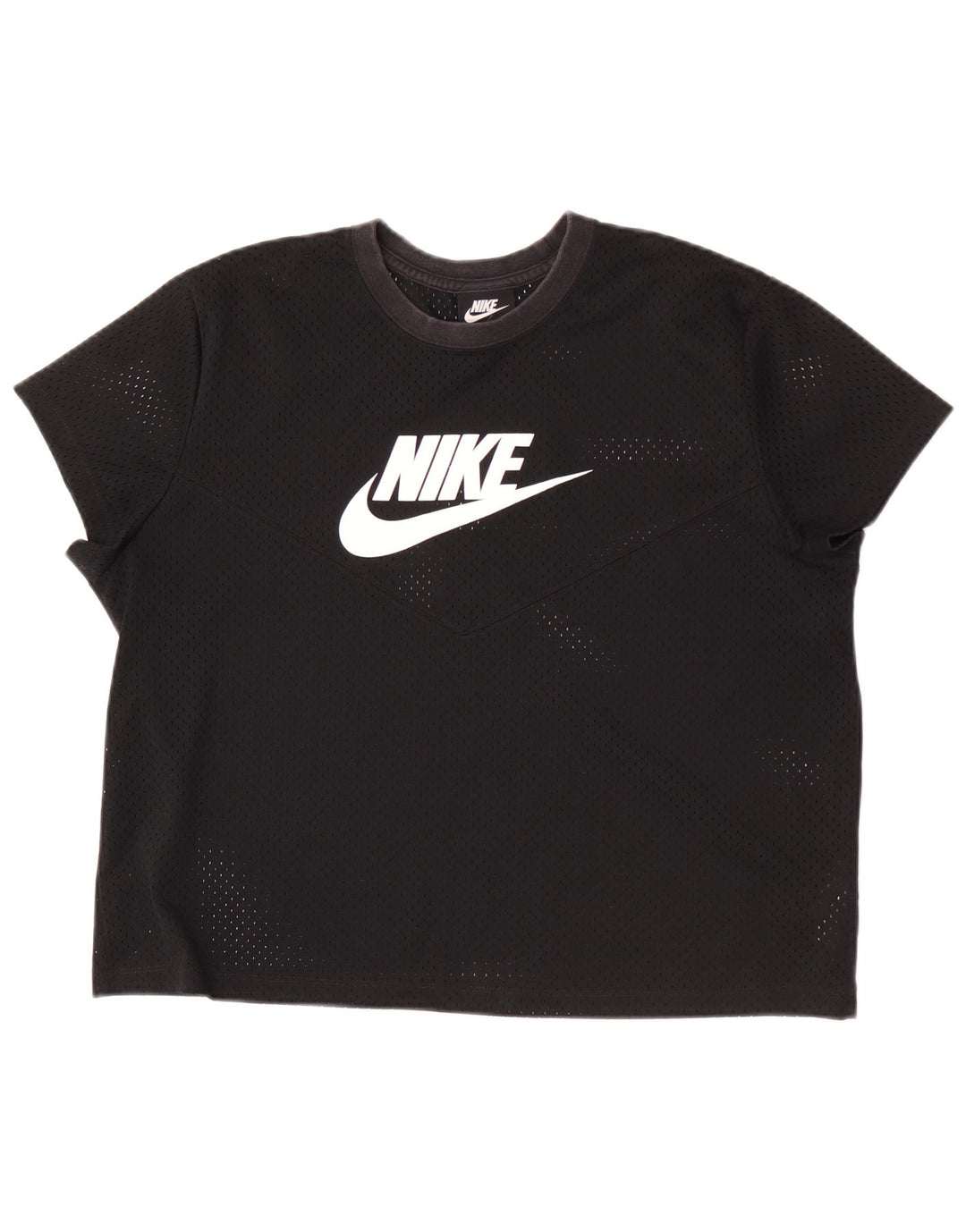 Damska koszulka z grafiką Nike Top UK 18 XL, czarny poliester