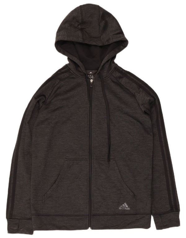 Damska bluza z kapturem Adidas Climawarm Zip UK 12/14 Średni szary poliester