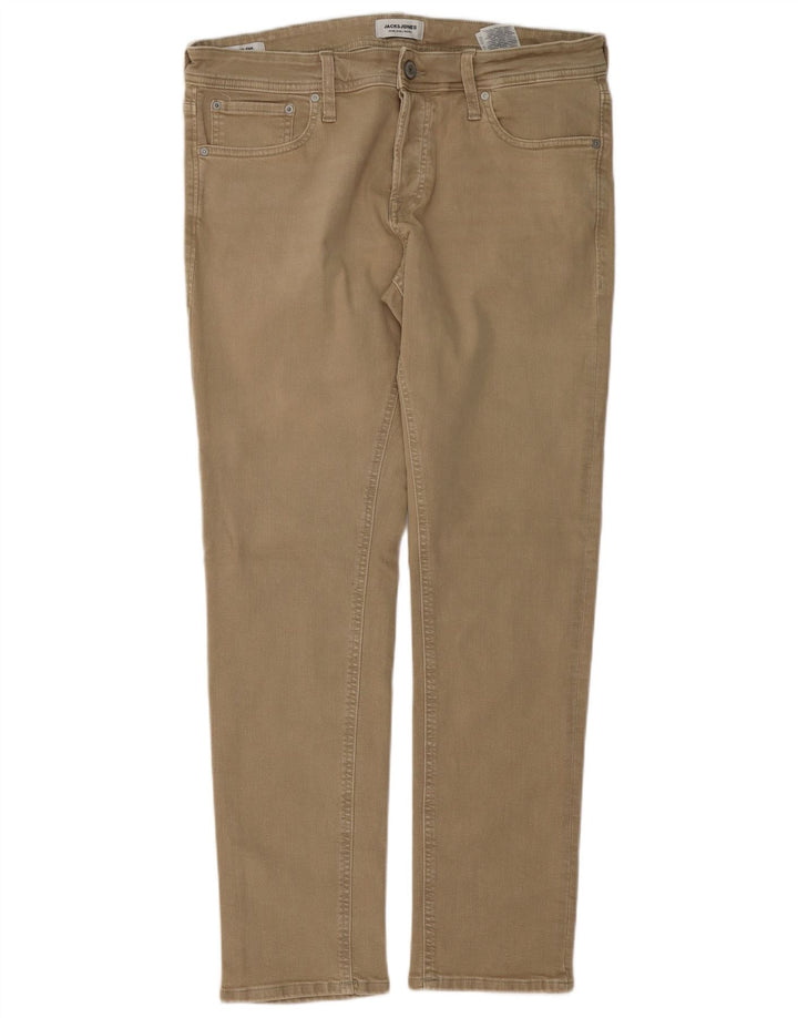Męskie jeansy Jack & Jones GLENN Slim W34 L32 Beżowa bawełna