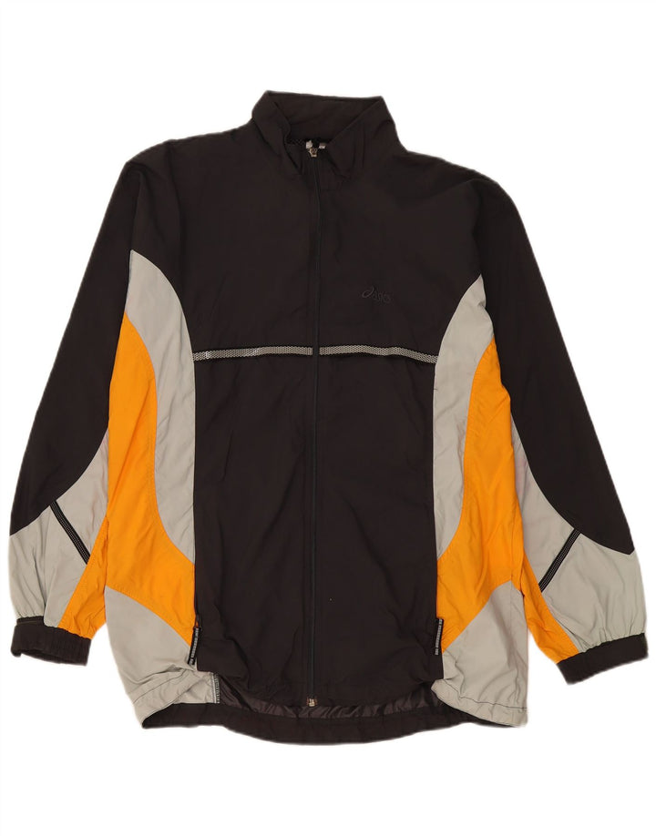 ASICS Womens Rain Jacket UK 16 Large  Grey Colourblock Polyamide