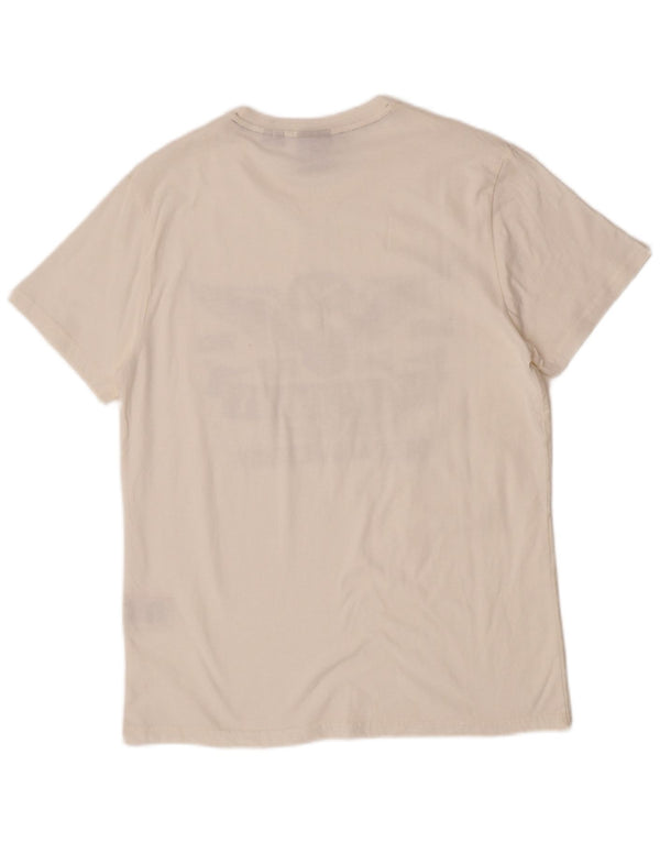 Męski T-shirt Superdry z grafiką, top XL, biała bawełna