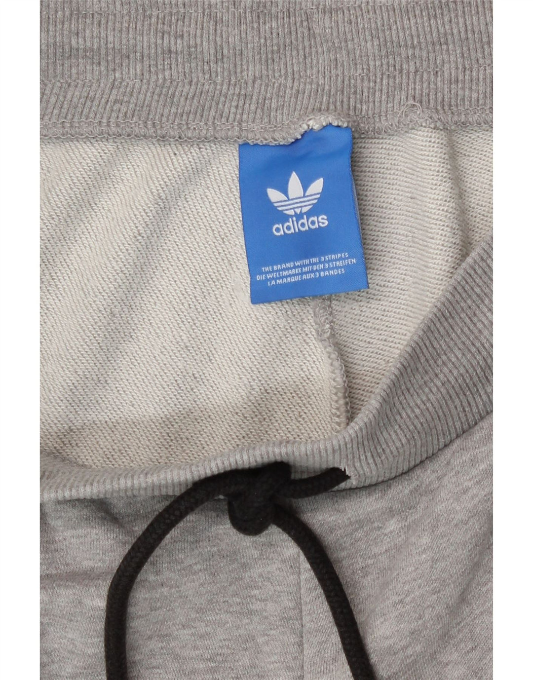 Męskie spodnie dresowe Adidas z grafiką, średnioszare, bawełniane