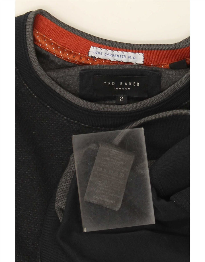 Męski sweter Ted Baker, rozmiar 2, mały, granatowy, z blokami kolorów