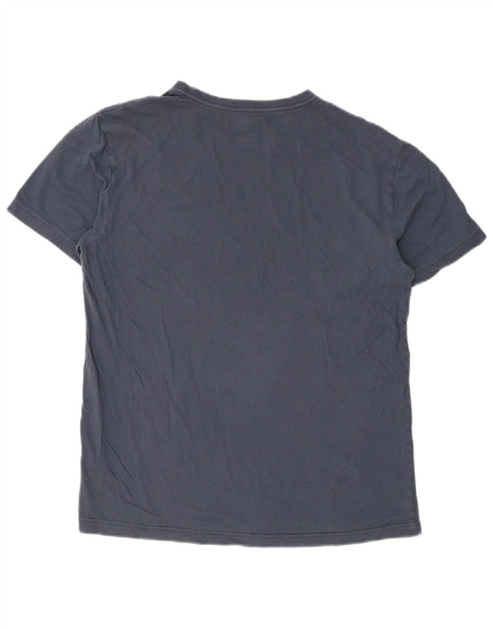Męski T-shirt z grafiką Hurley, mały, granatowy, bawełniany