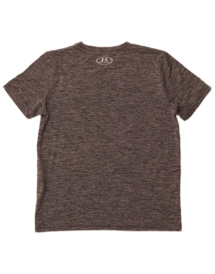 Chłopięcy T-shirt z grafiką UNDER ARMOUR Heat Gear na 11-12 lat, duży, szary