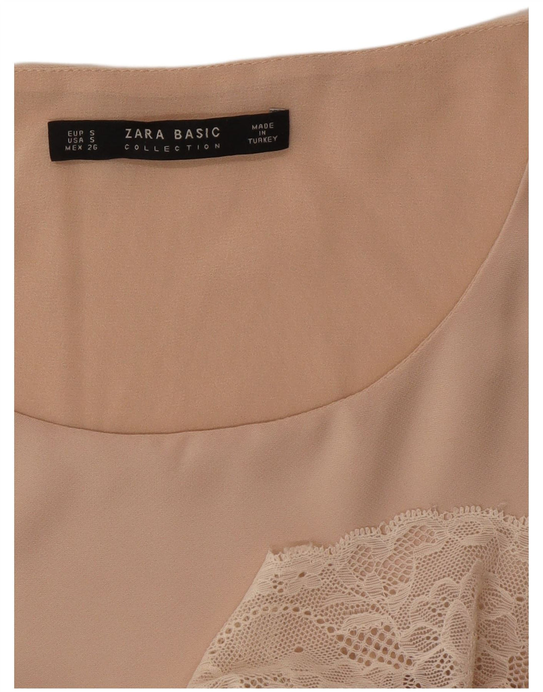 Damska bluzka bez rękawów Zara Top UK 10 Small Beige