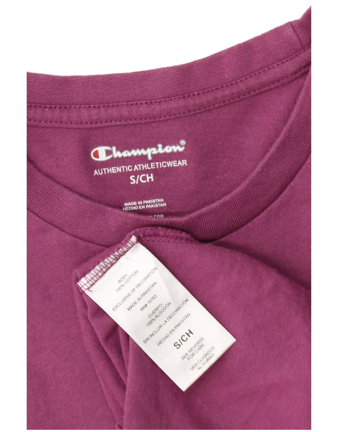 Męski T-shirt Champion z grafiką, mały, fioletowy, bawełniany