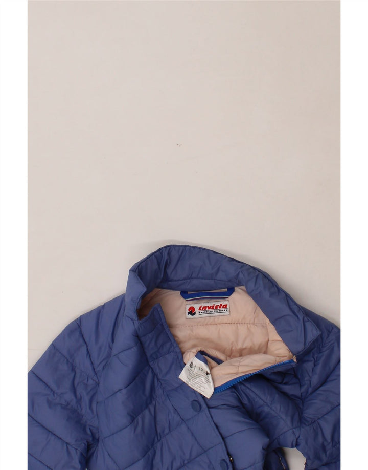 INVICTA Girls Padded Jacket 11-12 Years Blue Nylon Vintage Invicta and Second-Hand Invicta from Messina Hembry 