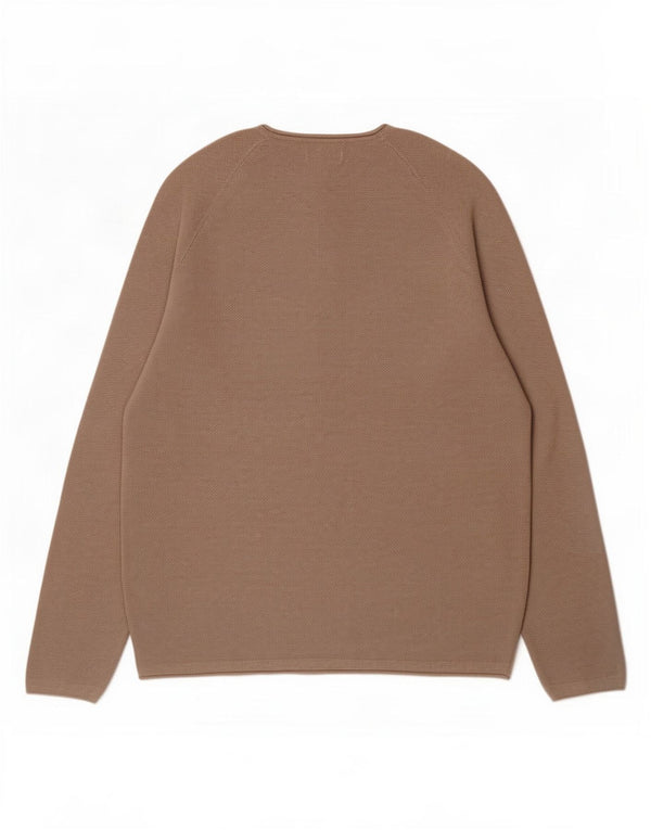Męski sweter Jack & Jones z dekoltem w łódkę XL, beżowy, bawełniany