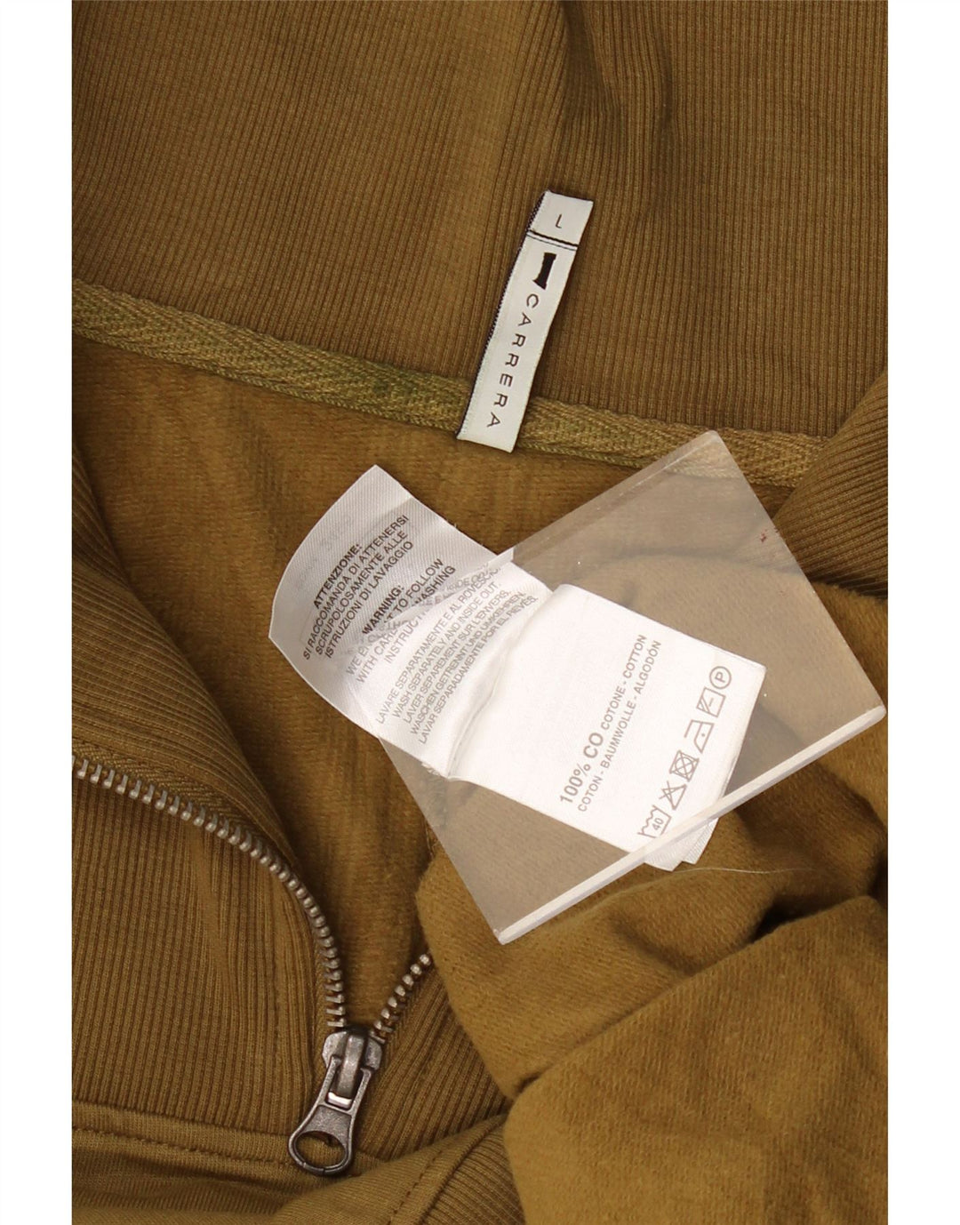 Damski sweter oversize CARRERA z zamkiem błyskawicznym UK 16, duży khaki