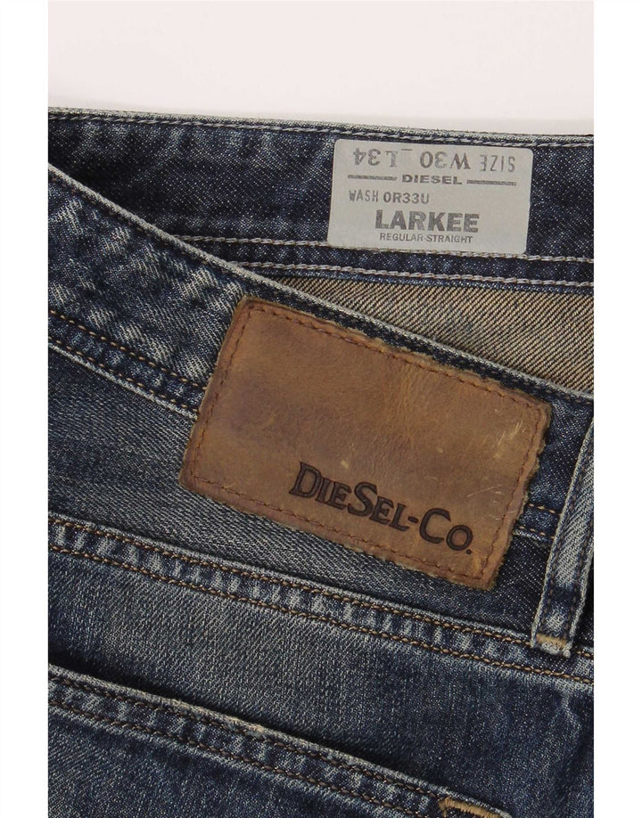 Diesel Męskie Larkee Regular Straight Jeans W30 L34 Niebieska bawełna