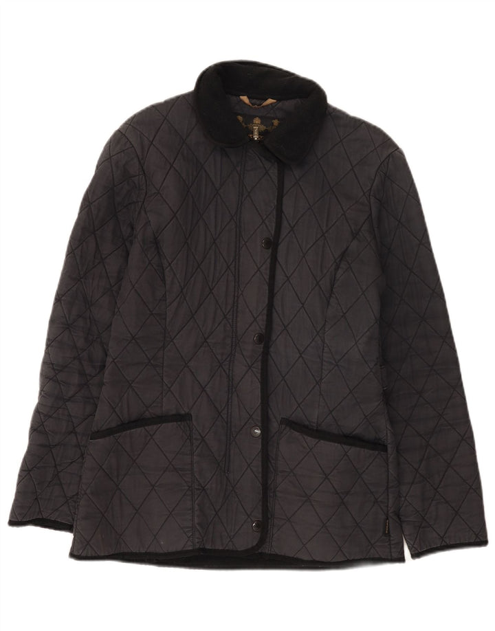 Damska pikowana kurtka Barbour UK 8, mała, granatowa