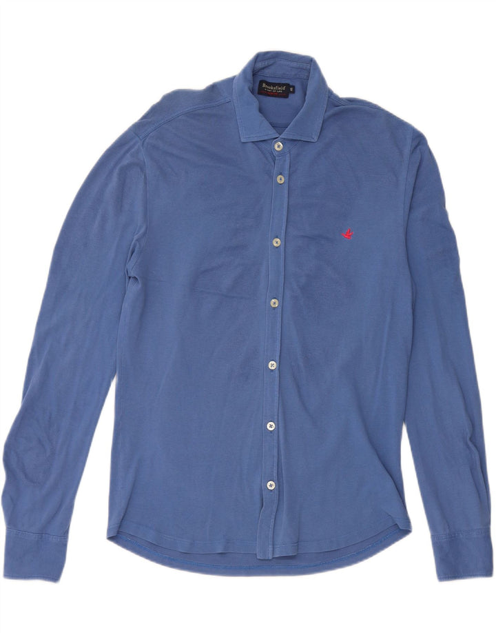 Koszula męska Brooksfield Slim Fit IT 46 Small, niebieska bawełniana