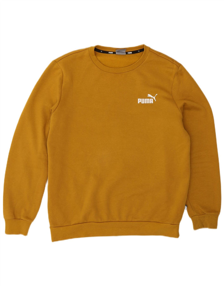 Męska bluza Puma Sweter Średniej Żółtej Bawełny